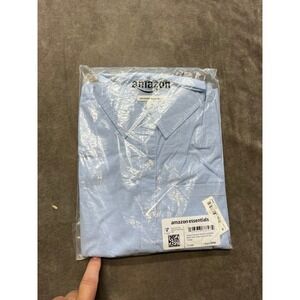 Amazon Essentials Women's Long‎ Sleeve Button Down Stretch Oxford Shirt Blue XL